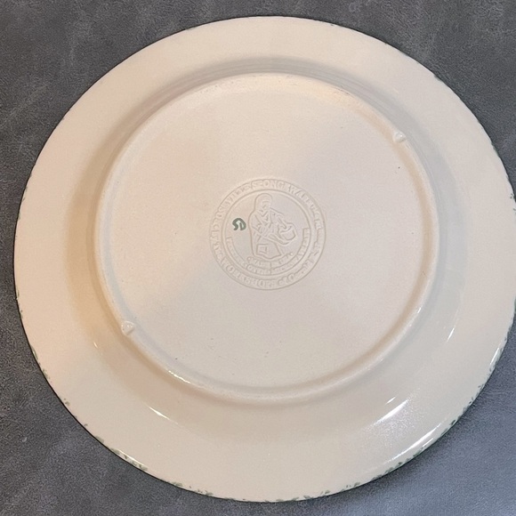 Gerald HENN WORKSHOPS Spongeware Christmas plate - Picture 3 of 3